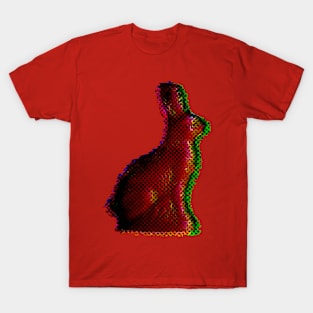 Easter Chocolate Bunny Snack Glitch T-Shirt